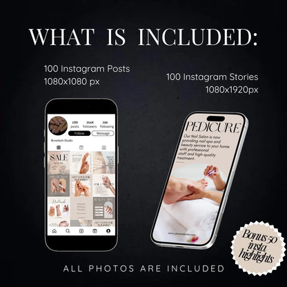 Mega Pack de Plantillas para Manicuristas (Editable en Canva)
